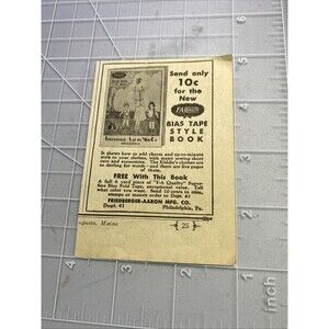 Friedberger-Aaron Mfg. "FA Quality Bias Type Style Book" Vintage Print Ad 1931